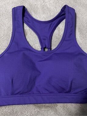 Bombshell Sportswear Purple Racerback Sports Bra